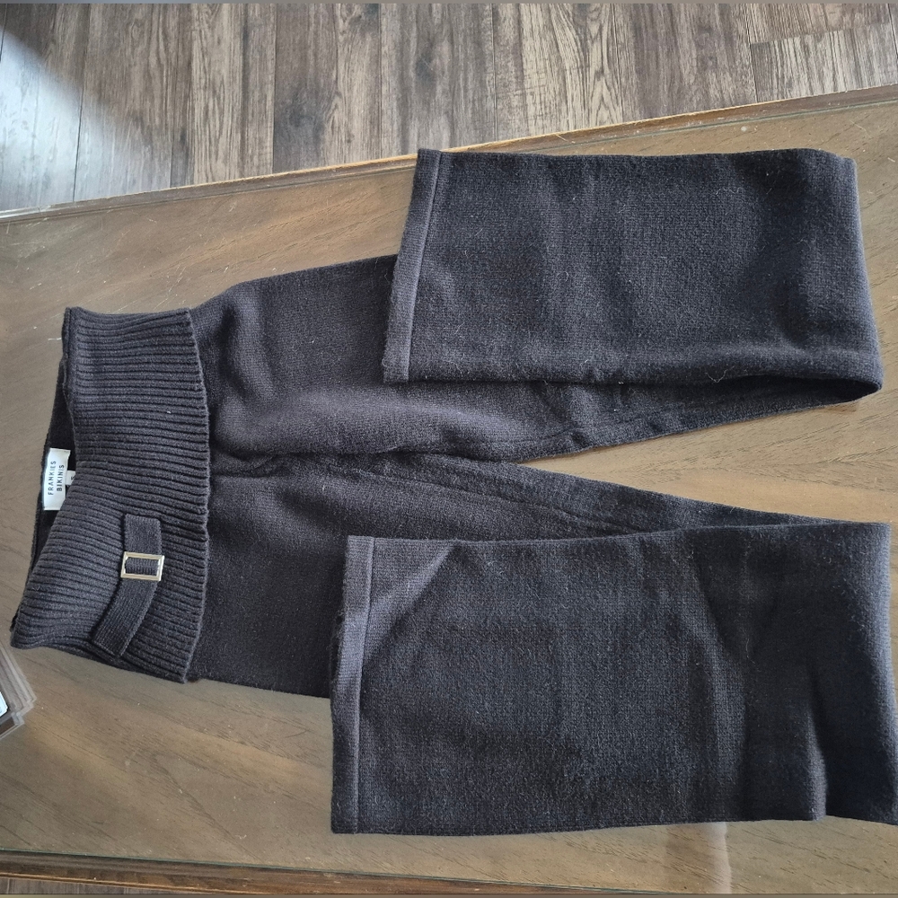 Frankie's Bikini Black Aimee Cable Cloud Knit Hoodie & Fleur Pants Set Small - Picture 9 of 12